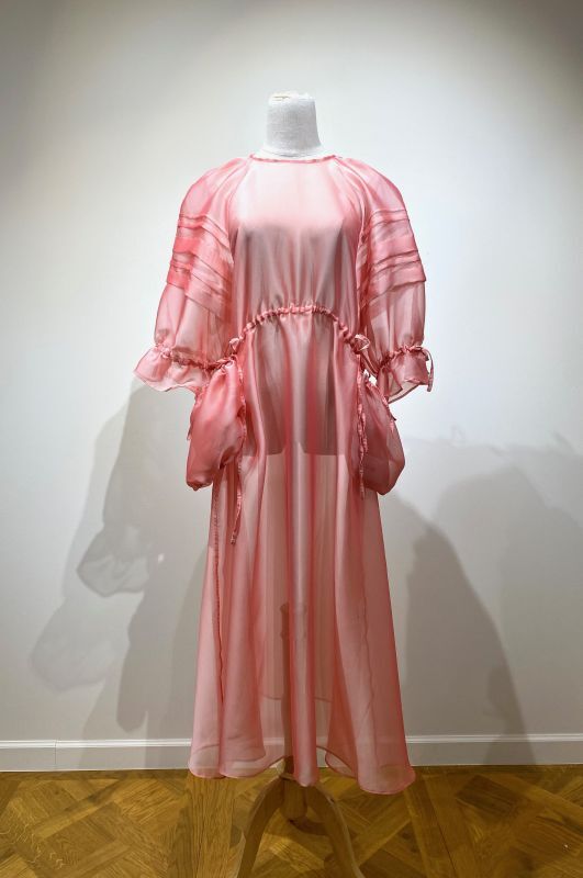 SIIILON Faint memory dress shiny pink