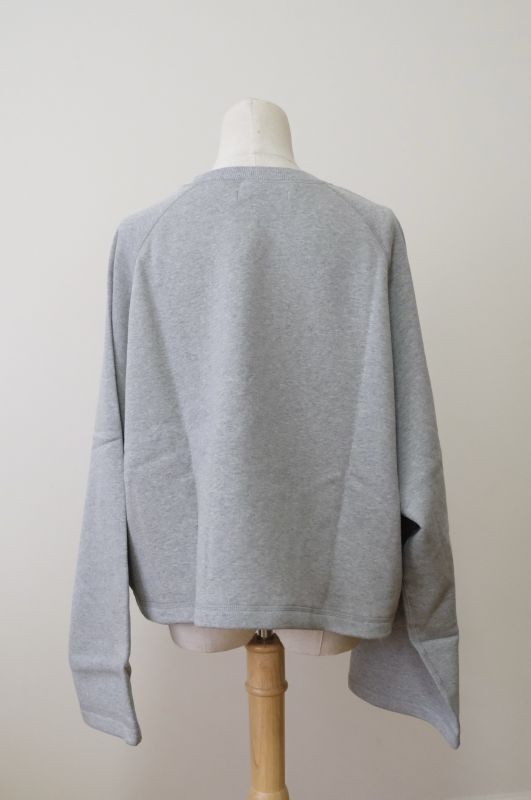 JUHA (ユハ）FLEECE SWEAT CROP P/O　grey