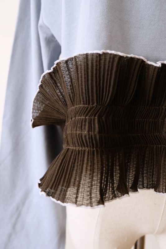 NON TOKYO PLEATS FRILL LONG C/S BLUE