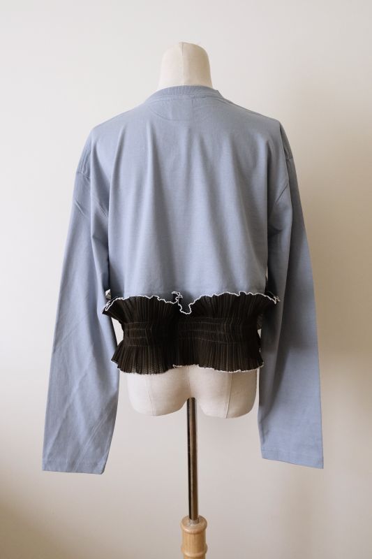 NON TOKYO PLEATS FRILL LONG C/S BLUE