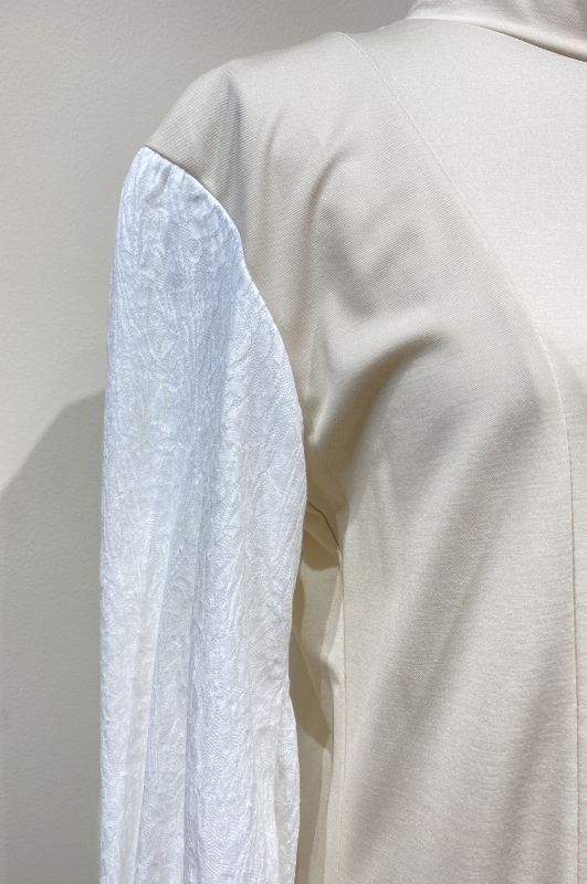 LOKITHO KNITED LACE COMBI DRESS white - The Galaxy Harmony!!!!