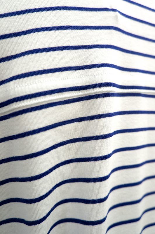 SIIILON (シーロン) Principal long sleeve shirt blue border - The