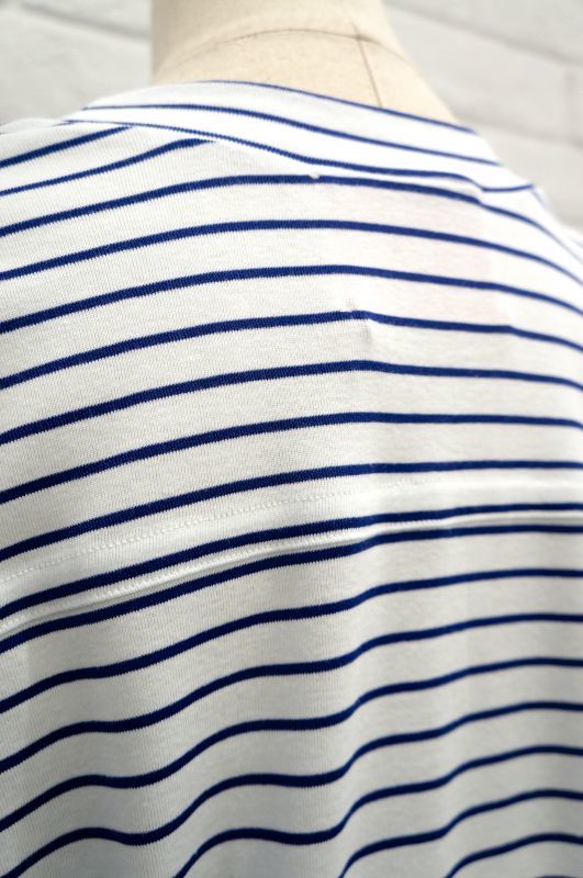 SIIILON (シーロン) Principal long sleeve shirt blue border - The